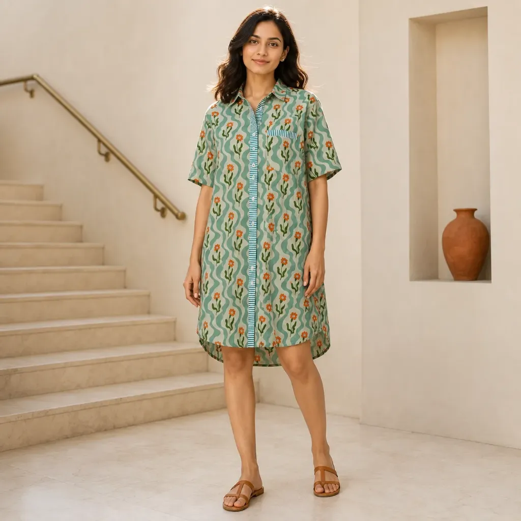 MEGHA FLORAL LONG SHIRT