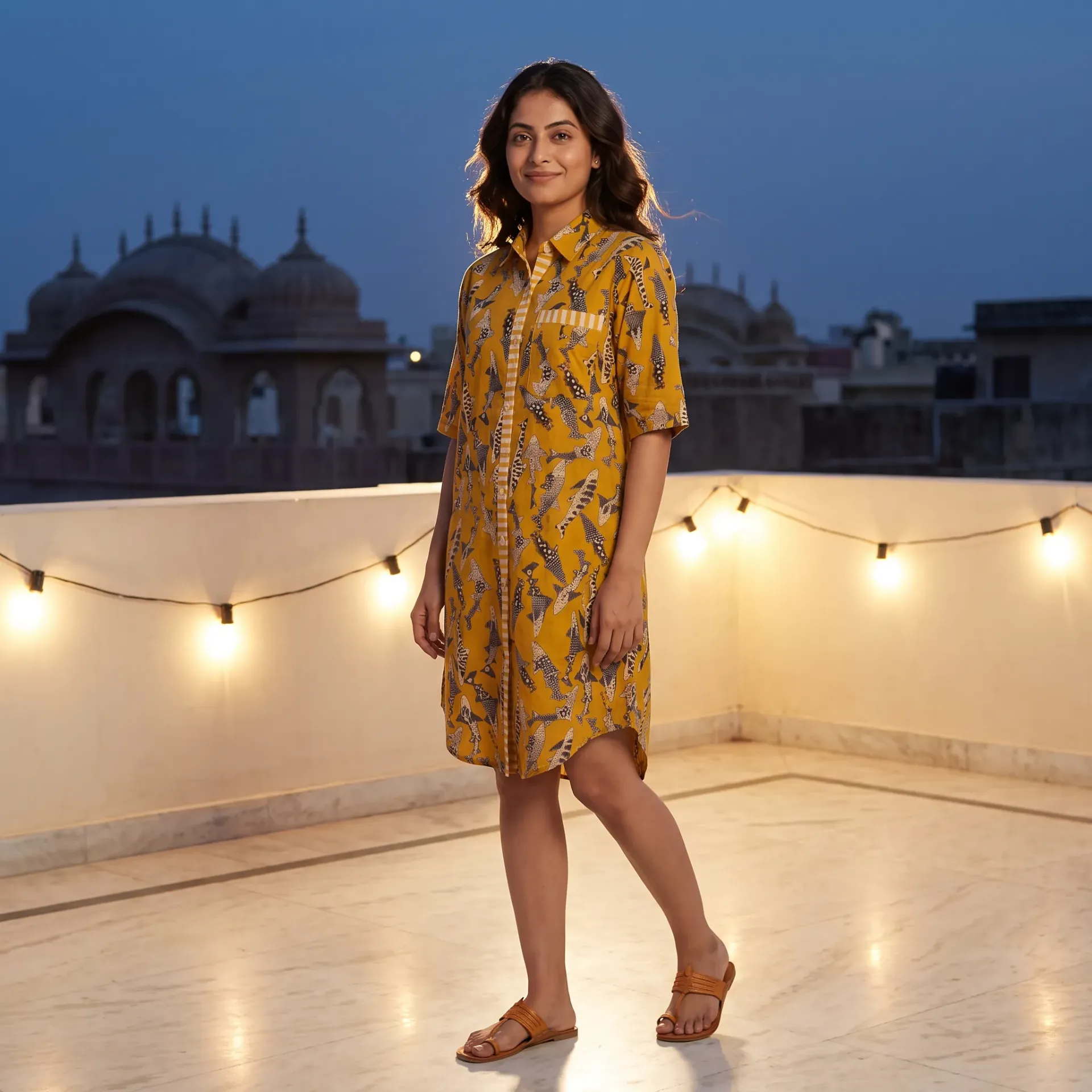[26KL-CBR-9D-LD-SH1] MEGHA SHARKS LONG SHIRT (SH1-Mustard)