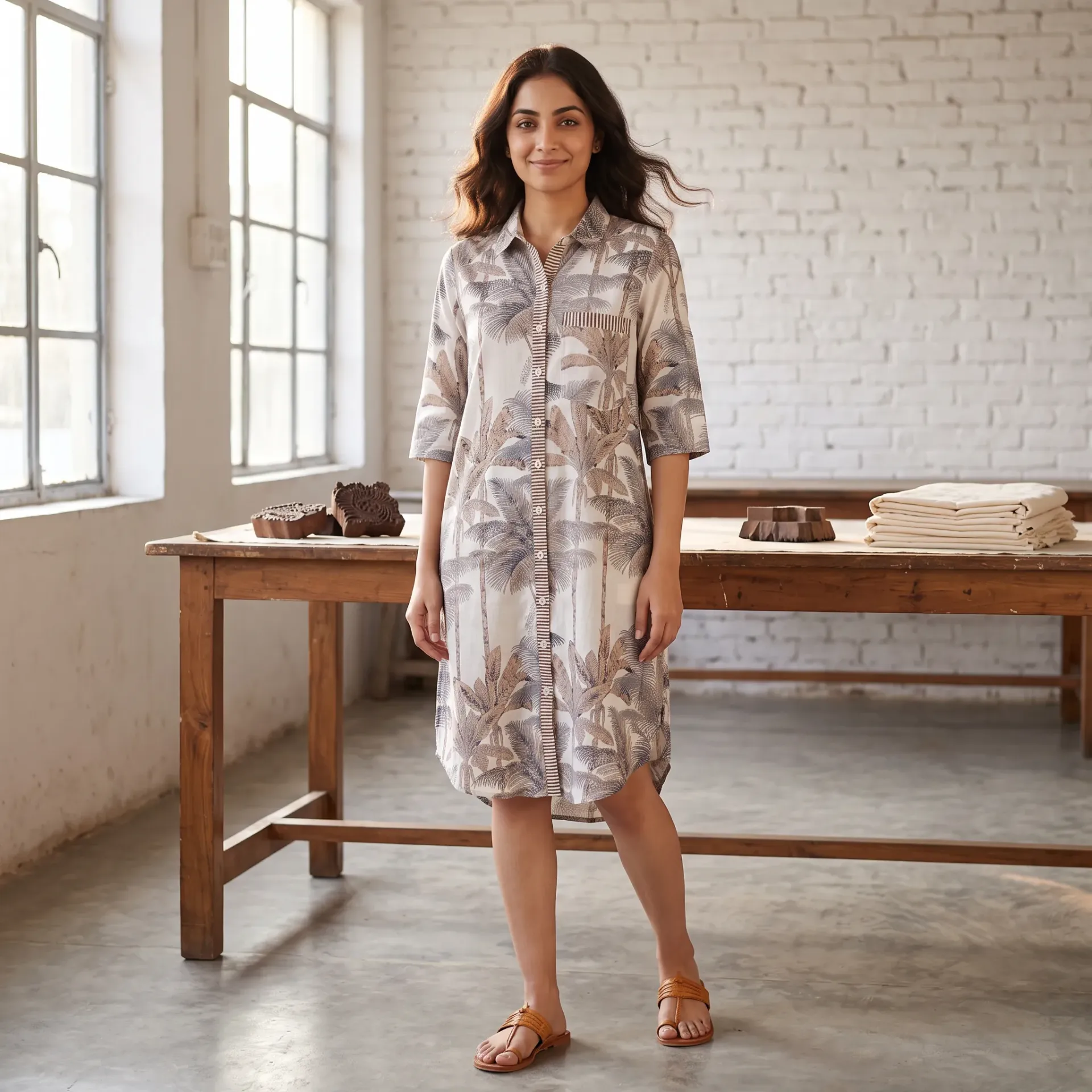 MEGHA TROPICAL LONG SHIRT