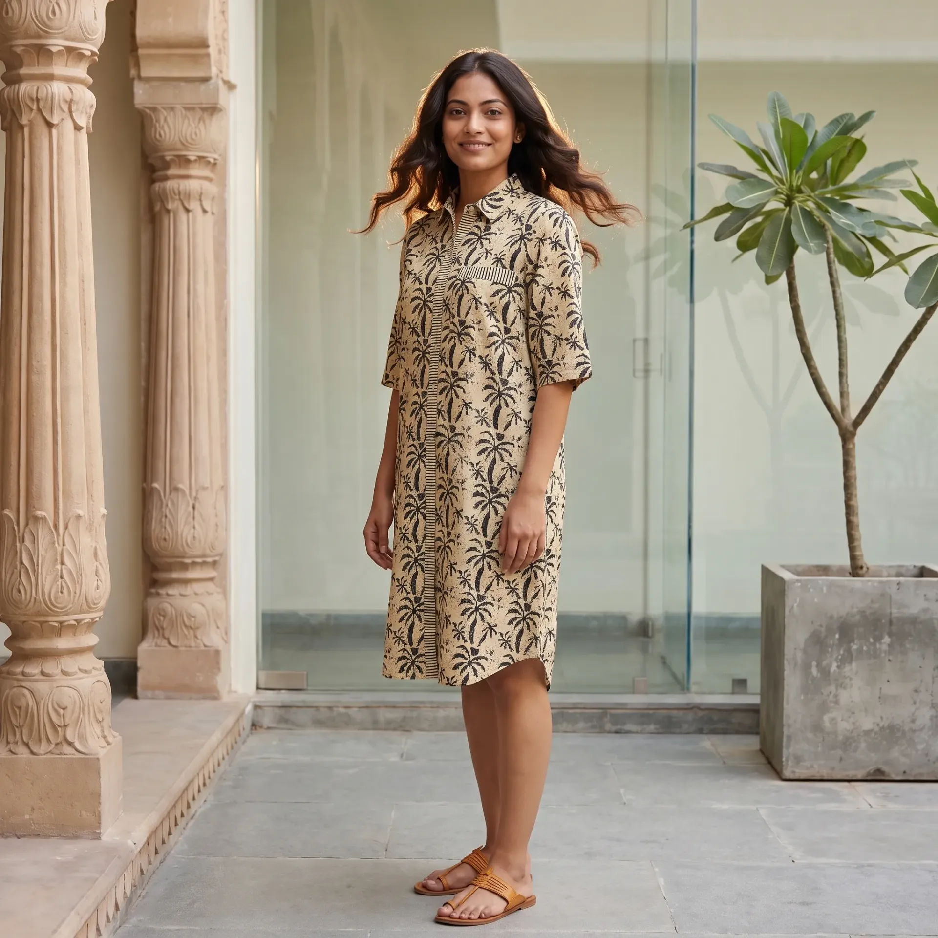 MEGHA TROPICAL LONG SHIRT